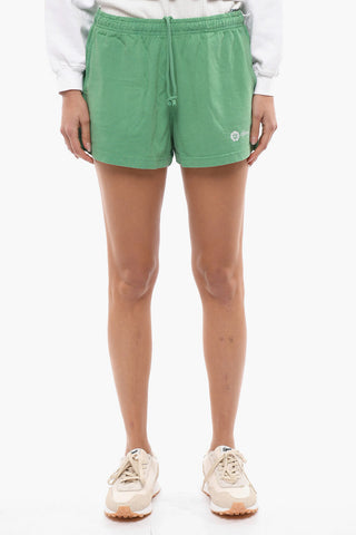 Shorts in Cotone a Tinta unita con Elastico in Vita