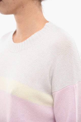 Cashmere Sweater with Striped Pattern