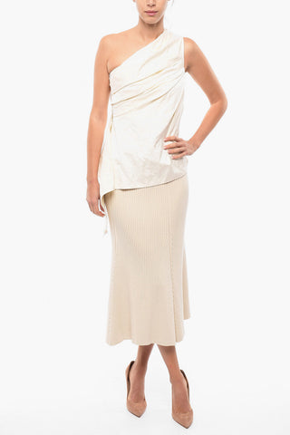 One-shoulder Top With draping
