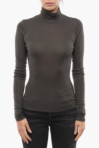 Maglia a Collo Alto in Cotone Leggero 