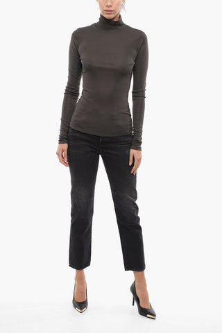 Maglia a Collo Alto in Cotone Leggero 