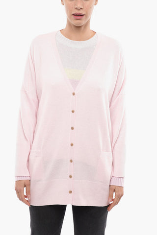 Cashmere Oversized Cardigan with 3/4 Sleeves