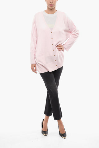 Cashmere Oversized Cardigan with 3/4 Sleeves