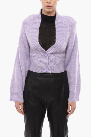 Wool Blend ROSEMARY Cropped Cardigan