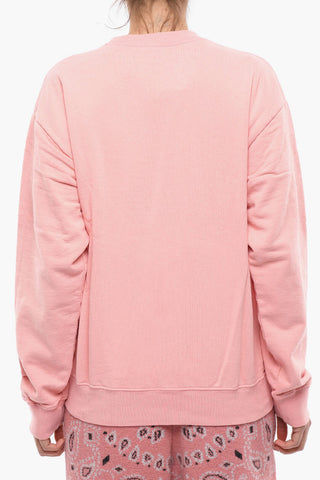 Brushed Cotton Crew-neck Sweatshirt with Front Print