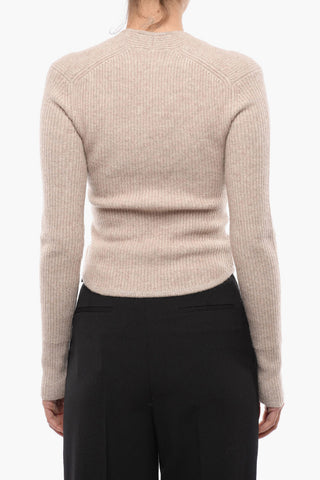 Maglione In Misto Lana Con Scollo A Cuore