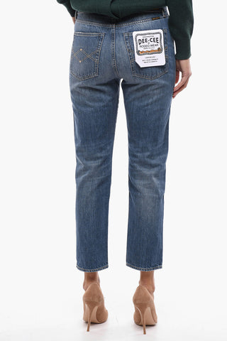 Loose-Fit-Jeans mit Logoknöpfen 16 cm