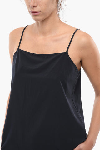 Slip Top in Tessuto Stretch con Spalline Regolabili
