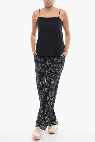 Slip Top in Tessuto Stretch con Spalline Regolabili
