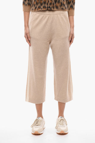 TERRA Cashmere Cropped Fit Pants with Contrasting Bands