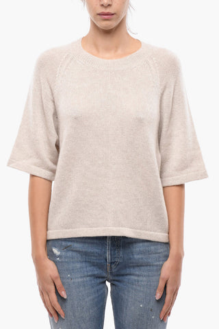 Cashmere Oversized Sweater with 3/4 Sleeves