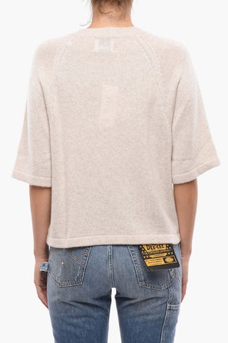 Cashmere Oversized Sweater with 3/4 Sleeves