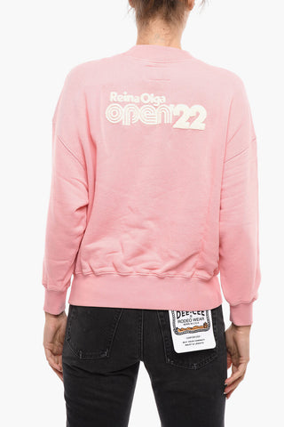 OPEN 22 Brushed Cotton Crew-neck Sweatshirt with Contrasting Detail