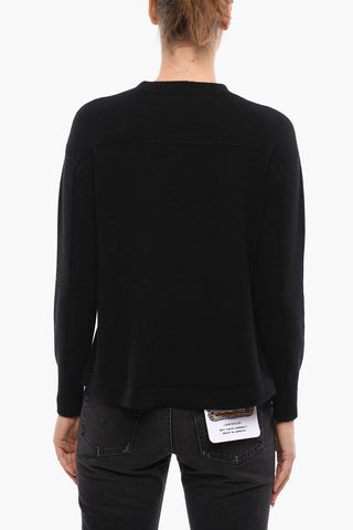 Cashmere Blend Sweater with Cuffs