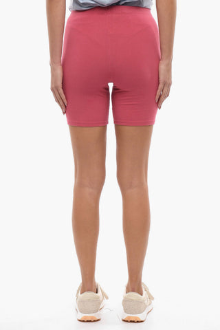 Shorts in Cotone Stretch con Elastico in Vita