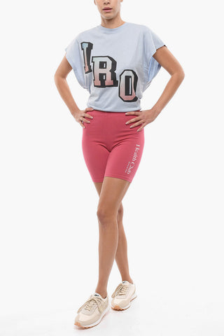 Shorts in Cotone Stretch con Elastico in Vita