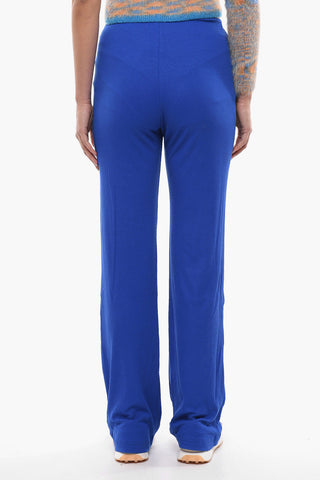 High Waist Ribbed Straight Fit Pants