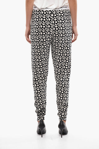 TH X RICHARD QUINN Monogram Velour Pants with Elastic Waistband