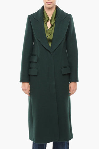 Cappotto a 3 Tasche in Lana Vergine con Rever a Lancia