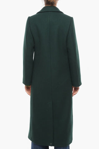 Cappotto a 3 Tasche in Lana Vergine con Rever a Lancia