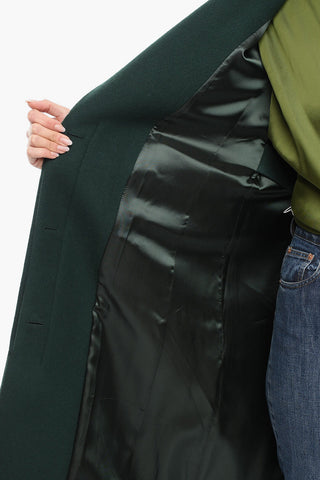 Cappotto a 3 Tasche in Lana Vergine con Rever a Lancia
