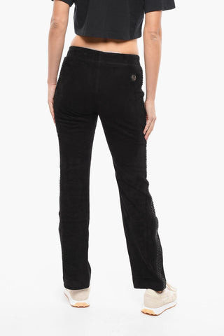 Suede Joggers TOO GOOD With Crystals