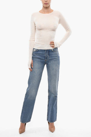 Maglia in Misto Cashmere a Costine