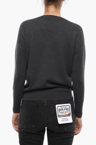 Maglia Oversized in Cashmere con Scollo a V