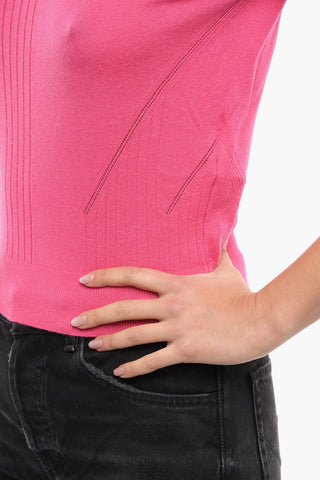 3/4 Sleeve V-Neck Cropped Sweater