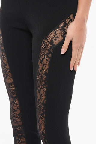 Leggings CONTRAST con Inserti in Pizzo e Elastico Logato