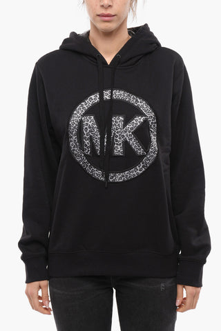 Animal Logo Fleece Cotton Blend Hoodie