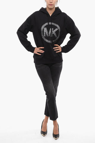 Animal Logo Fleece Cotton Blend Hoodie