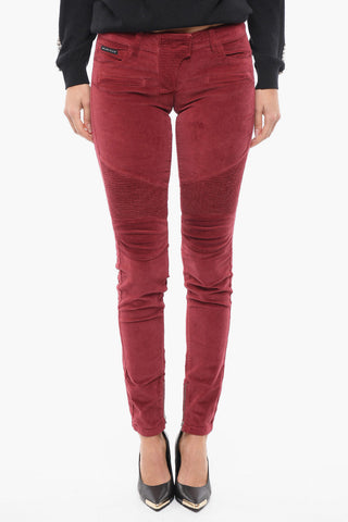 Low Rise STATEMENT Velour Biker Pants