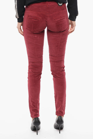 Low Rise STATEMENT Velour Biker Pants