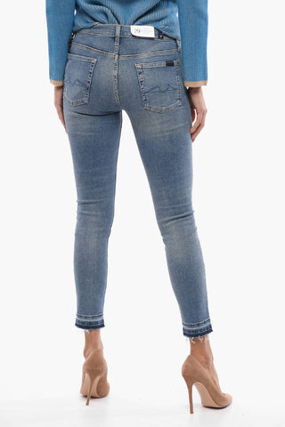 Jeans Skinny Fit Ad Olrlo Sfrangiato 12cm