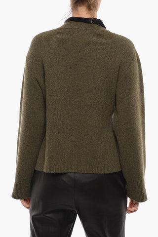 Cardigan in Misto Lana con Tasce a toppa
