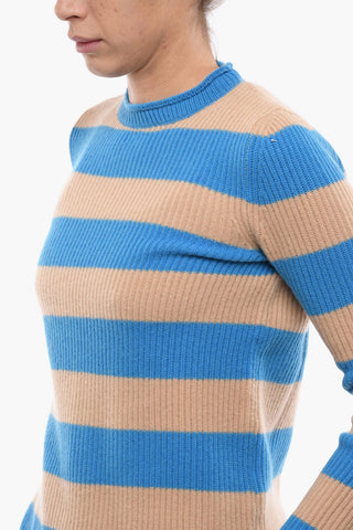 Maglia Girocollo in Cashmere a Righe