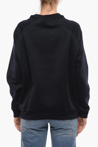 Maxi Print Front Crew-Neck Sweatshirt