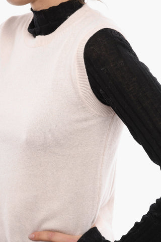 Crew Neck Pure Cashmere Vest