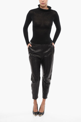 Virgin Wool and Cashmere Slm Fit Turtleneck Sweater