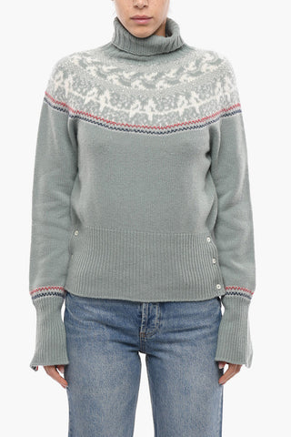 Turtleneck ICELANDIC FAIRISLE Wool Blend Sweater