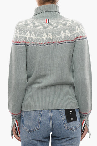 Turtleneck ICELANDIC FAIRISLE Wool Blend Sweater