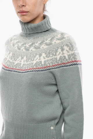 Turtleneck ICELANDIC FAIRISLE Wool Blend Sweater