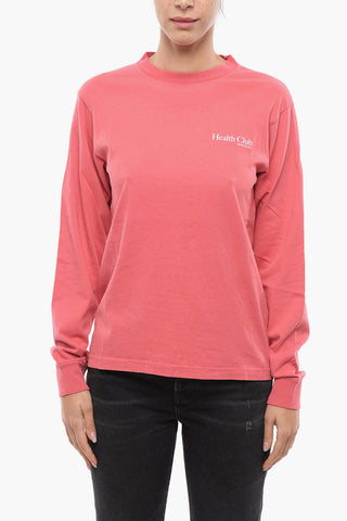 Long Sleeve Crew-neck T-Shirt with Contrasting Print