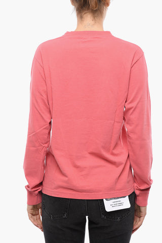 Long Sleeve Crew-neck T-Shirt with Contrasting Print