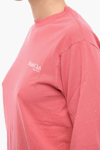 Long Sleeve Crew-neck T-Shirt with Contrasting Print