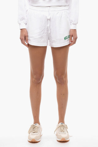 3-Pocket Cotton Shorts with Contrasting Print