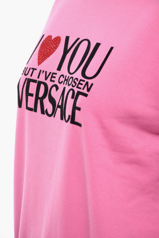Crew Neck I LOVE U BUT Brushed Cotton Sweatshirt