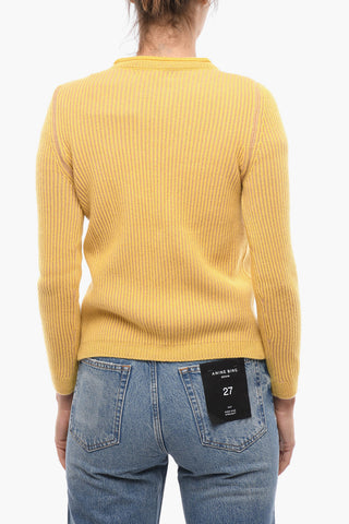 Ribbed Cashmere Crew-Neck Sweater