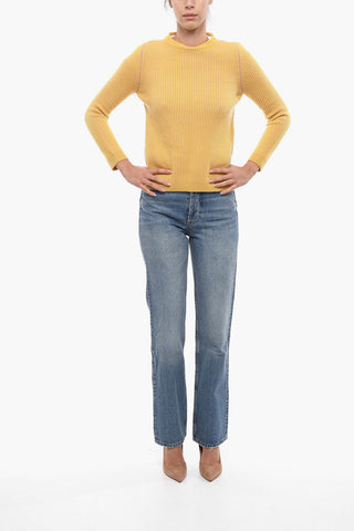 Ribbed Cashmere Crew-Neck Sweater